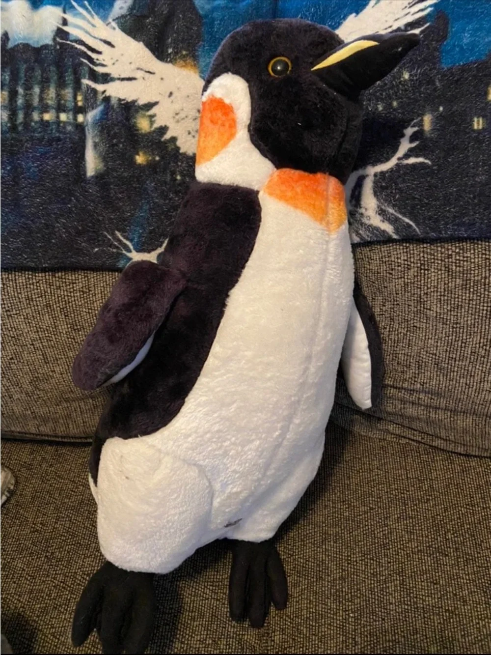Melissa & Doug Plush Emperor Penguin in Black, White & Orange